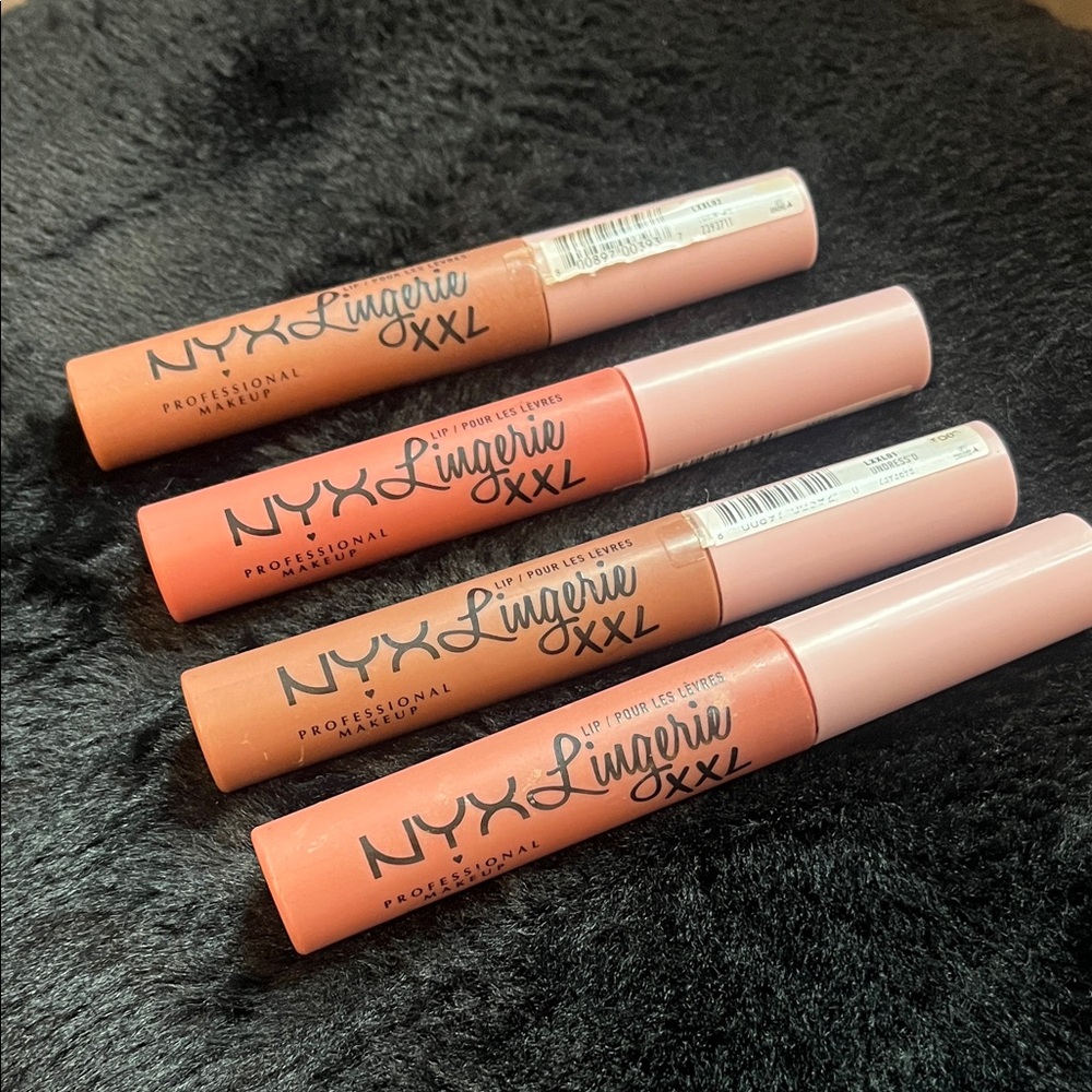 Bundle of 4 nude NYX lip lingerie XXL